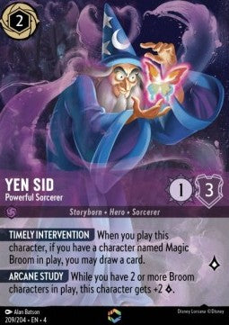 Lorcana Ursula's Return 209/204 Yen Sid Powerful Sorcerer Enchanted Rare