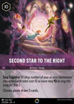 Lorcana Ursula's Return 210/204 Second Star to the Right Enchanted Rare