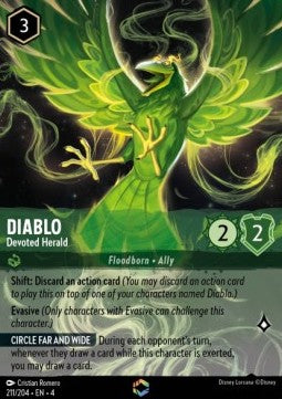 Lorcana Ursula's Return 211/204 Diablo Devoted Herald Enchanted Rare