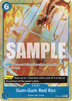OPTCG The Best PRB01-OP04-056 Gum-Gum Red Roc Alternate Art