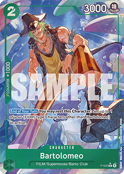 OPTCG The Best PRB01-P-029 Bartolomeo Extended Art