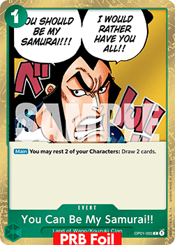 OPTCG The Best Vol.2 PRB02-OP01-055 You Can Be My Samurai!! PRB Foil