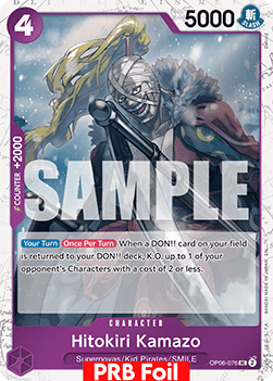 OPTCG The Best Vol.2 PRB02-OP06-076 Hitokiri Kamazo PRB Foil