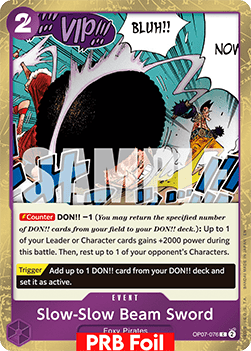OPTCG The Best Vol.2 PRB02-OP07-076 Slow-Slow Beam Sword PRB Foil