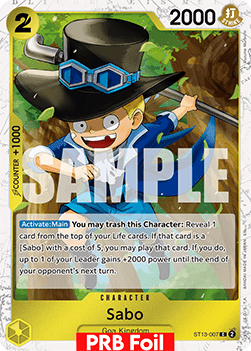 OPTCG The Best Vol.2 PRB02-ST13-007 Sabo PRB Foil