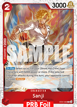 OPTCG The Best Vol.2 PRB02-ST21-003 Sanji PRB Foil