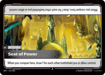 Riftbound Spiritforged 217/221 Seat of Power Foil