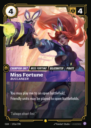 Riftbound Origins 193a/298 Miss Fortune Buccaneer (Showcase)