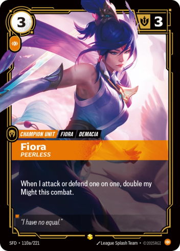 Riftbound Spiritforged 110a/221 Fiora Peerless (Showcase)