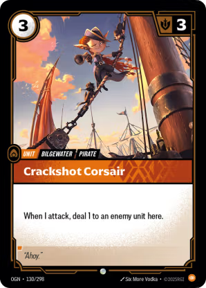 Riftbound Origins 130/298 Crackshot Corsair Foil