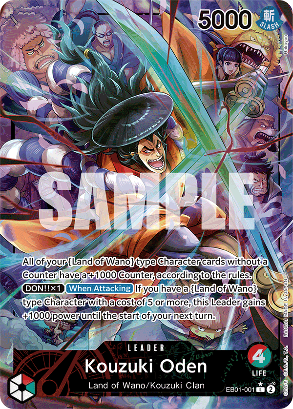 OPTCG Memorial Collection EB01-001 Kouzuki Oden (Leader) Alternate Art