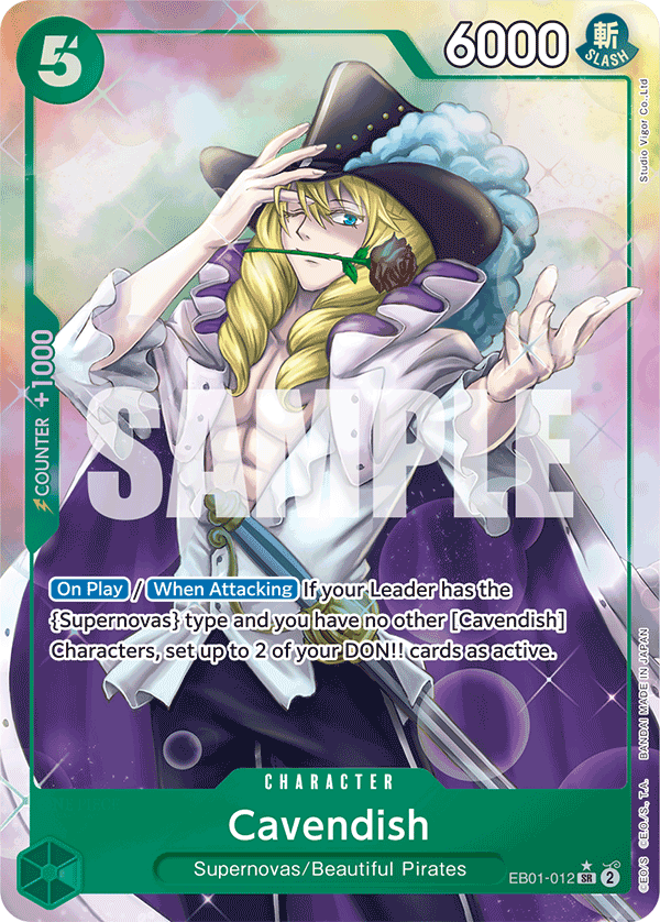 OPTCG Memorial Collection EB01-012 Cavendish (SR) Alternate Art