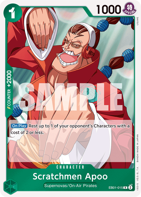 OPTCG Memorial Collection EB01-015 Scratchmen Apoo