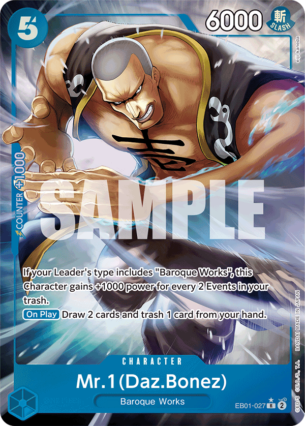 OPTCG Memorial Collection EB01-027 Mr.1 (Daz.Bonez) Alternate Art
