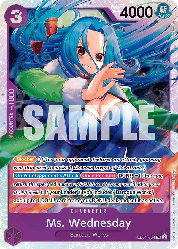 OPTCG Memorial Collection EB01-034 Ms. Wednesday (SR)