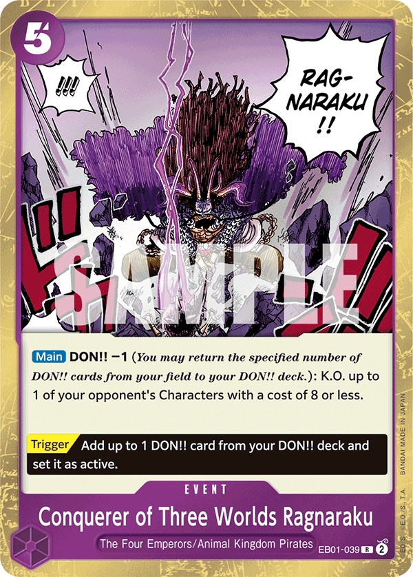 OPTCG Memorial Collection EB01-039 Conquerer of Three Worlds Ragnaraku