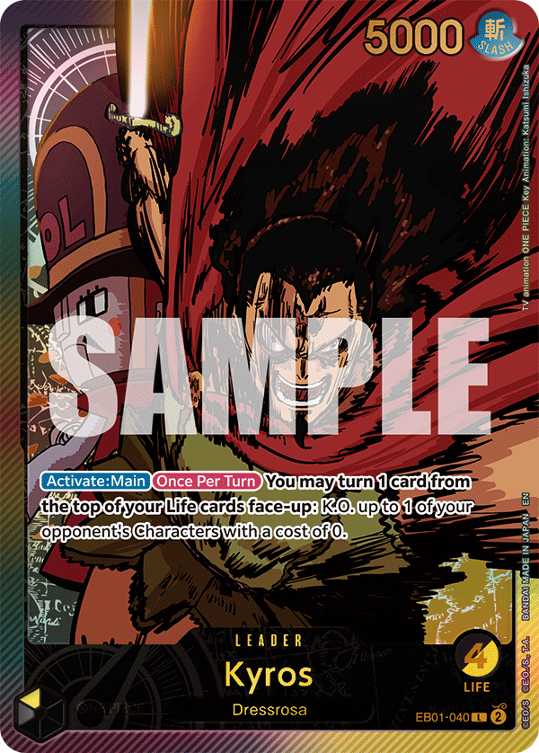 OPTCG Anime 25th Collection EB01-040 Kyros (Leader) Special Rare