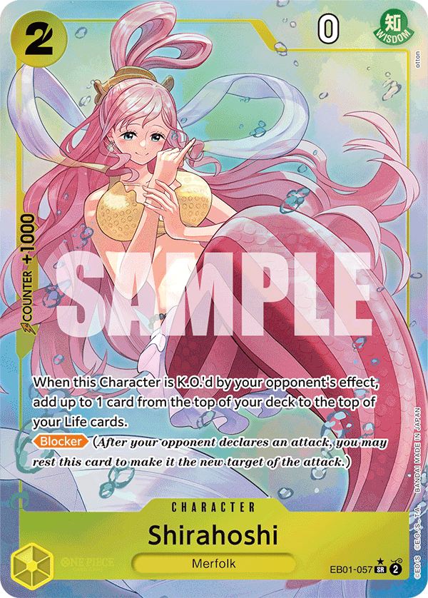 OPTCG Memorial Collection EB01-057 Shirahoshi (SR) Alternate Art