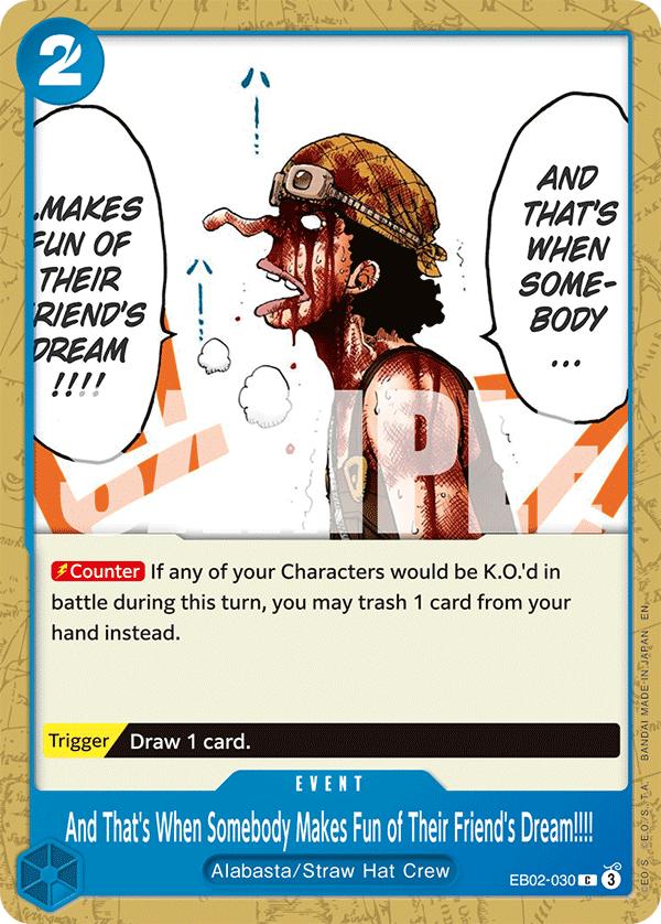 OPTCG Anime 25th Collection EB02-030 And That's When Somebody Makes Fun of Their Friend's Dream!!!!