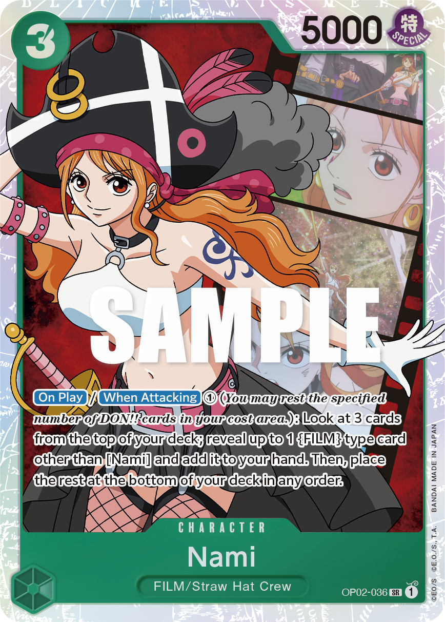 OPTCG Paramount War OP02-036 Nami (SR)