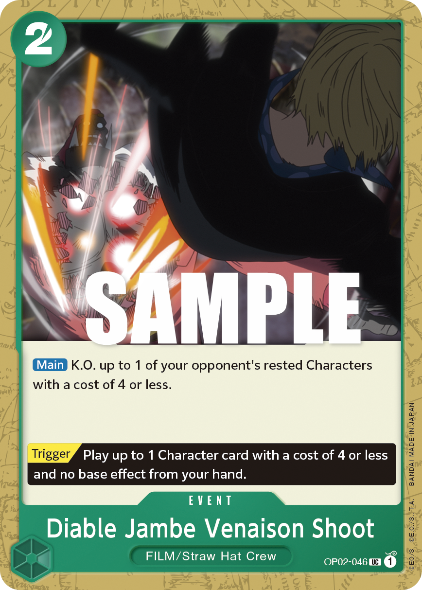 OPTCG Paramount War OP02-046 Diable Jambe Venaison Shoot