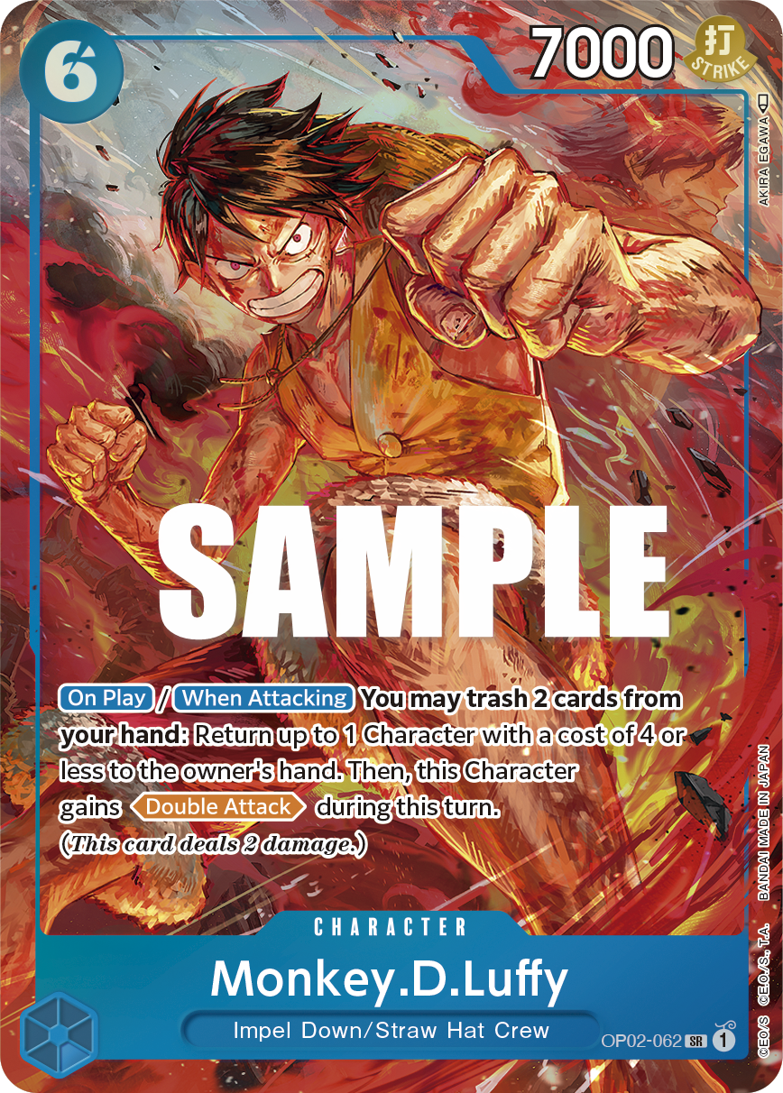 OPTCG Paramount War OP02-062 Monkey.D.Luffy (SR) Alternate Art