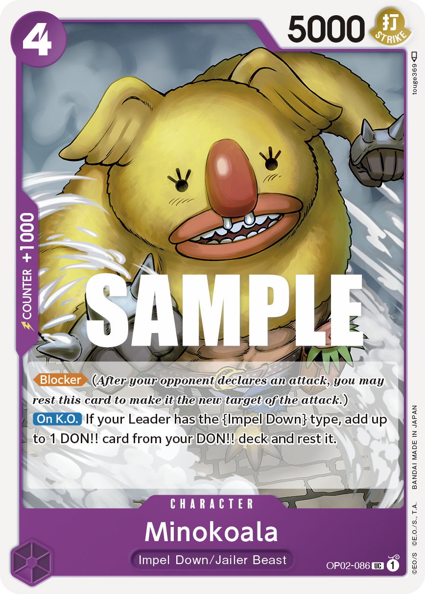 OPTCG Paramount War OP02-086 Minokoala