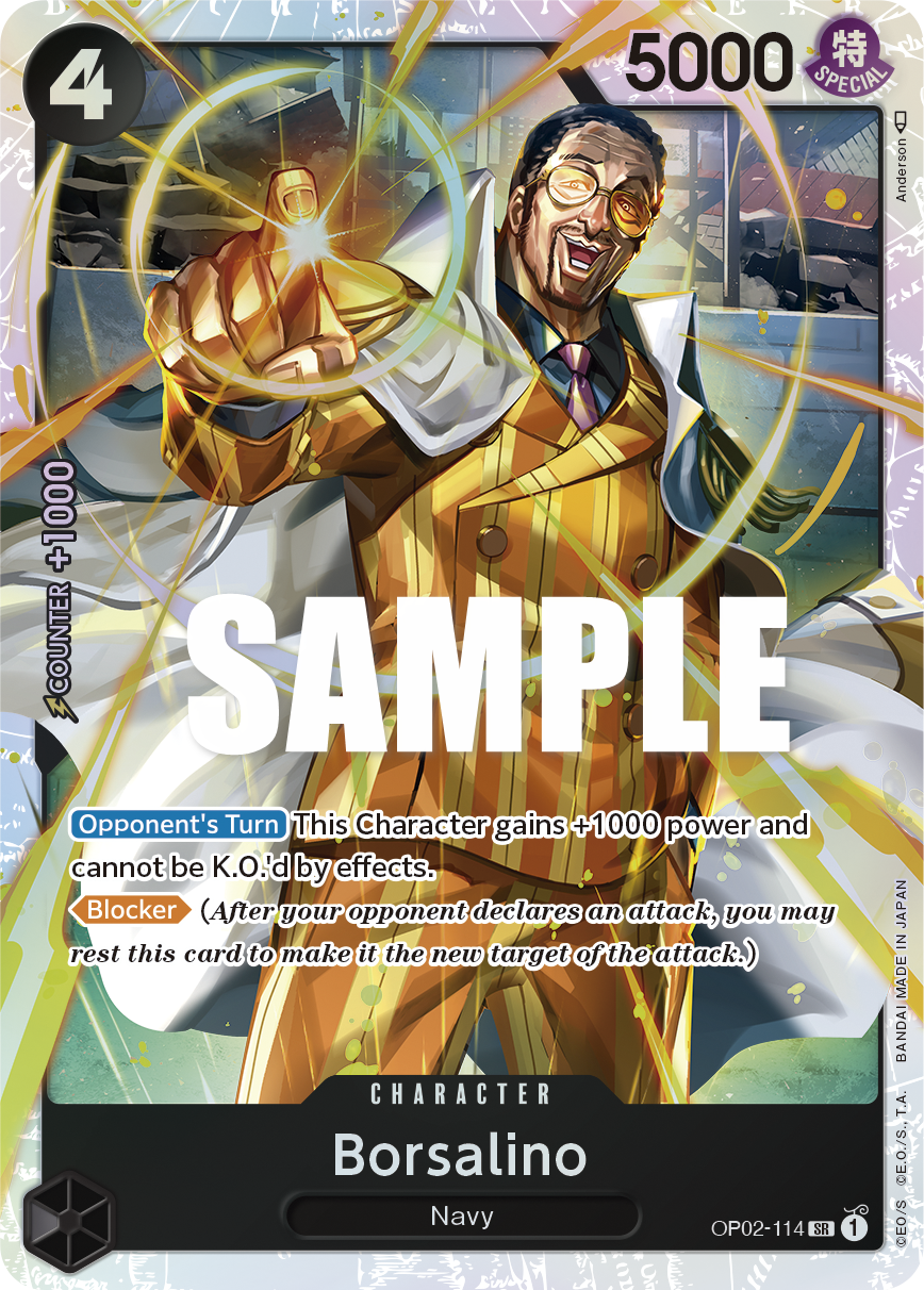 OPTCG Paramount War OP02-114 Borsalino (SR)