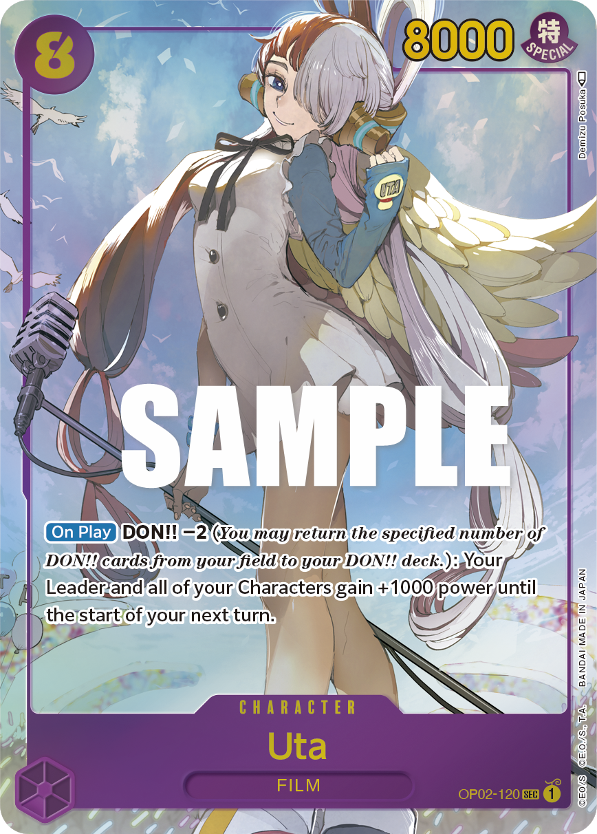 OPTCG Paramount War OP02-120 Uta (SEC) Alternate Art