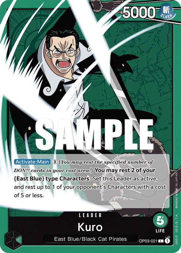 OPTCG Pillars of Strength OP03-021 Kuro (Leader)