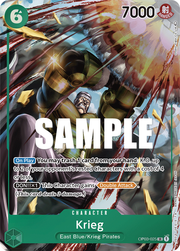 OPTCG Pillars of Strength OP03-025 Krieg (SR) Alternate Art
