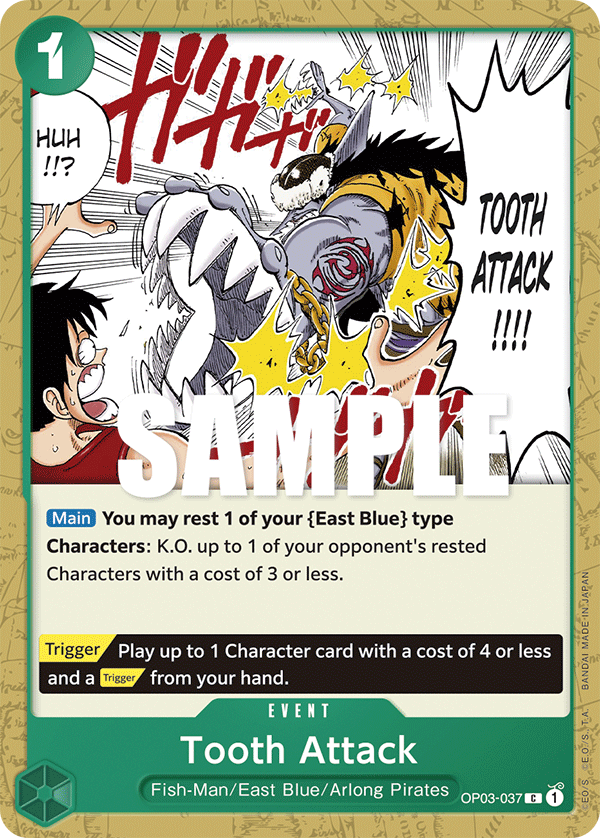 OPTCG Pillars of Strength OP03-037 Tooth Attack