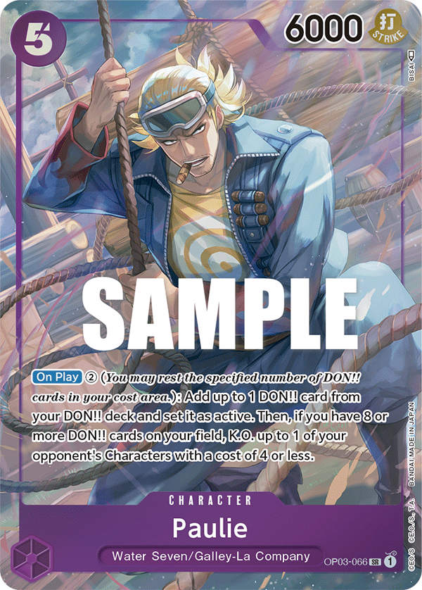 OPTCG Pillars of Strength OP03-066 Paulie (SR) Alternate Art