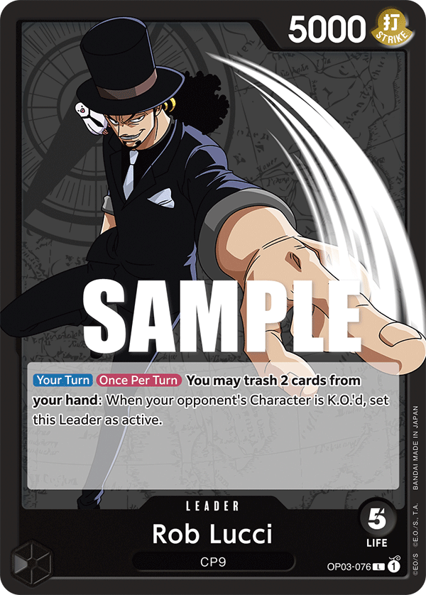 OPTCG Pillars of Strength OP03-076 Rob Lucci (Leader)