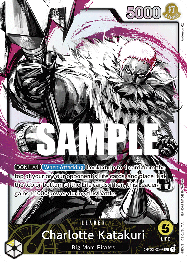 OPTCG Pillars of Strength OP03-099 Charlotte Katakuri (Leader) Alternate Art