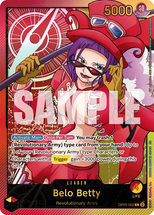 OPTCG Anime 25th Collection OP05-002 Belo Betty (Leader) Special Rare