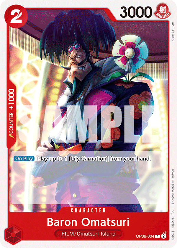 OPTCG Wings of the Captain OP06-004 Baron Omatsuri