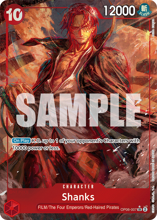 OPTCG Wings of the Captain OP06-007 Shanks (SR) Alternate Art