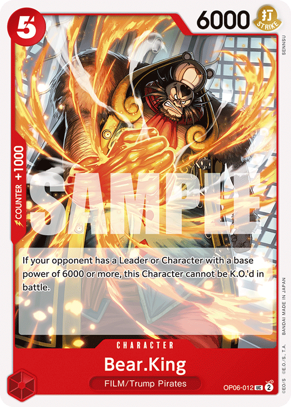 OPTCG Wings of the Captain OP06-012 Bear.King