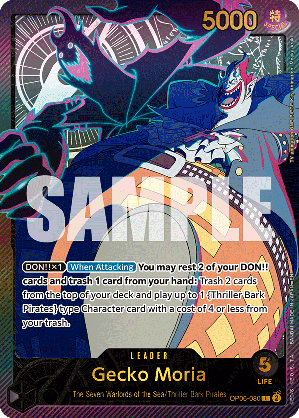 OPTCG Anime 25th Collection OP06-080 Gecko Moria (Leader) Special Rare