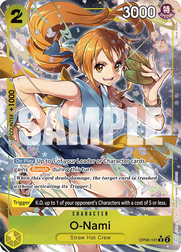 OPTCG Wings of the Captain OP06-101 O-Nami Alternate Art