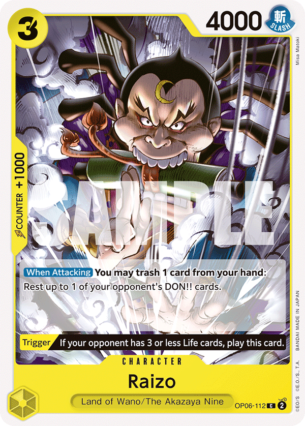 OPTCG Wings of the Captain OP06-112 Raizo