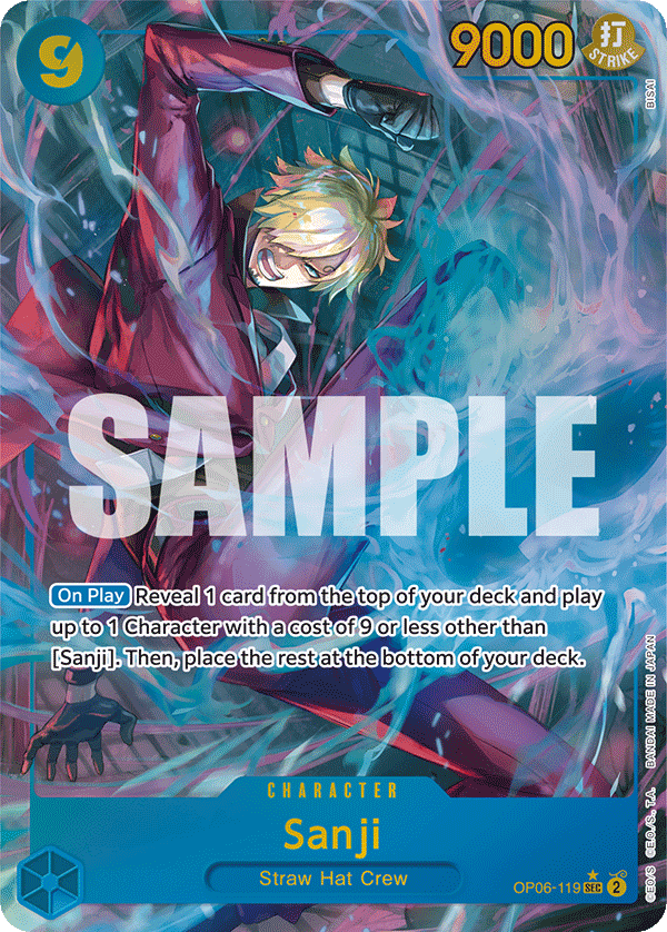 OPTCG Wings of the Captain OP06-119 Sanji (SEC) Alternate Art