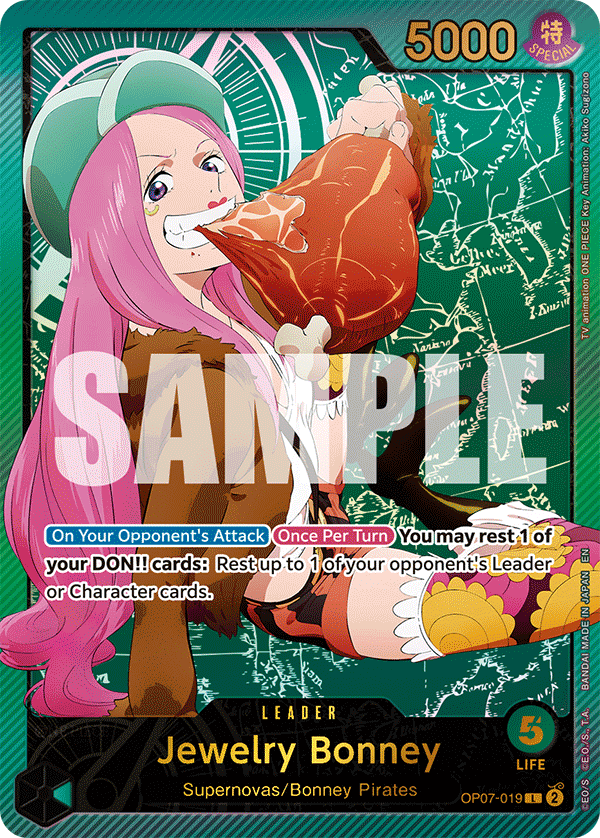 OPTCG Anime 25th Collection OP07-019 Jewelry Bonney (Leader) Special Rare