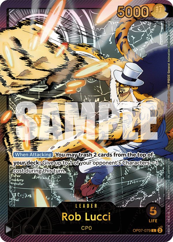 OPTCG Anime 25th Collection OP07-079 Rob Lucci (Leader) Special Rare