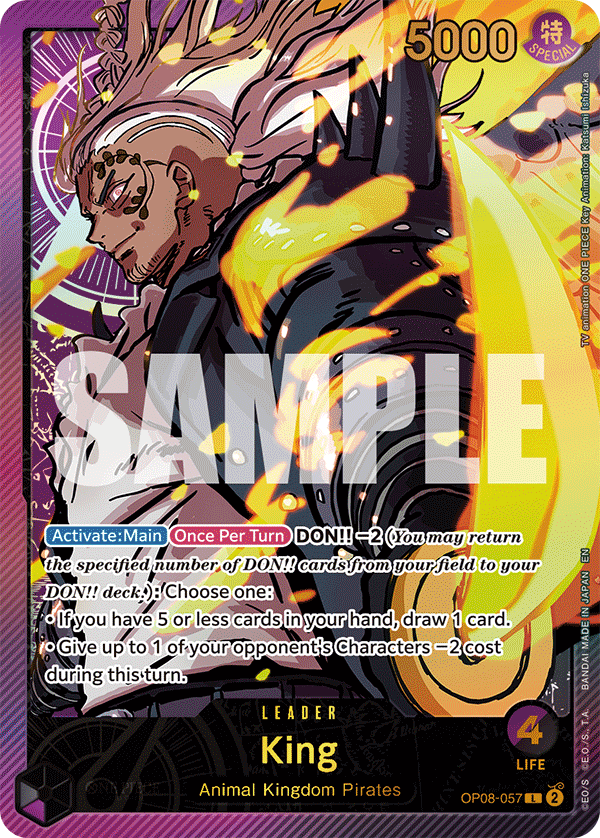 OPTCG Anime 25th Collection OP08-057 King (Leader) Special Rare