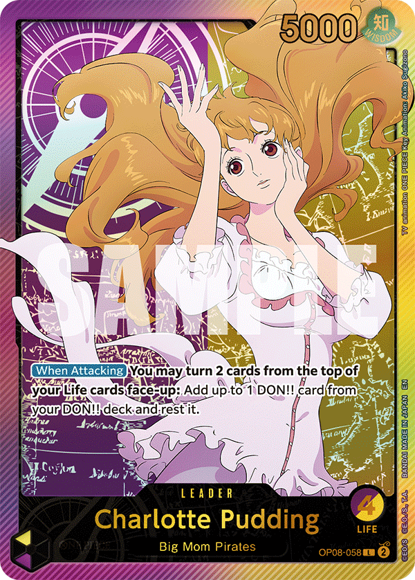 OPTCG Anime 25th Collection OP08-058 Charlotte Pudding (Leader) Special Rare