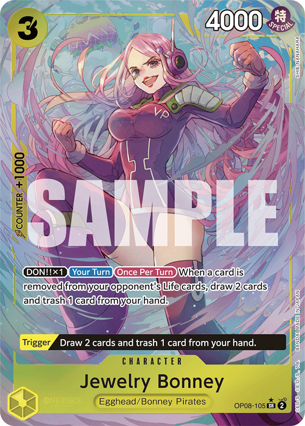 OPTCG Two Legends OP08-105 Jewelry Bonney (SR) Alternate Art