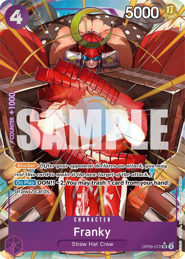 OPTCG Emperors in the New World OP09-072 Franky (SR) Alternate Art