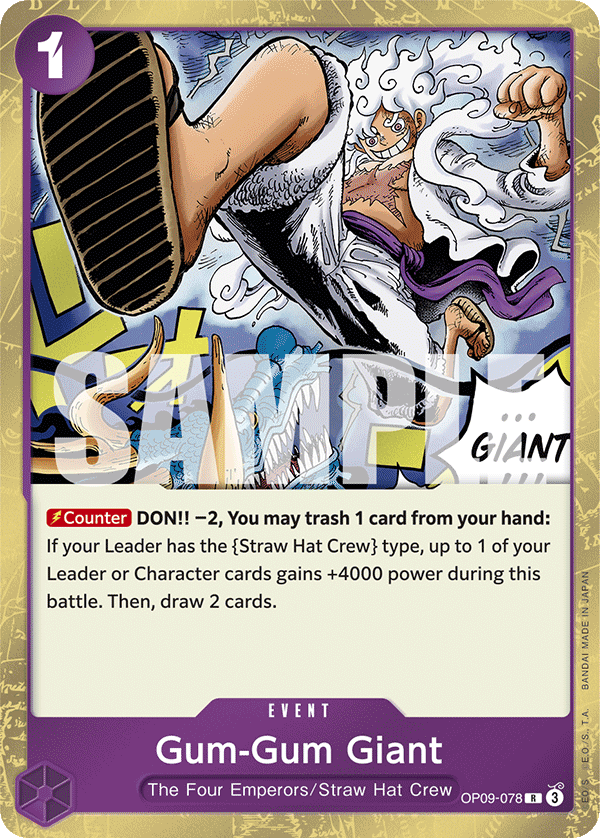 OPTCG Emperors in the New World OP09-078 Gum-Gum Giant